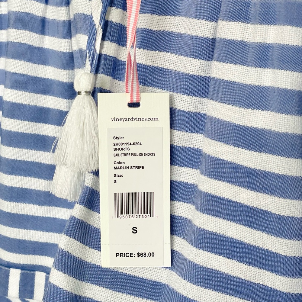 Vineyard Vines Blue and White Striped Shorts - Picture 3 of 7